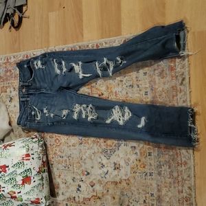 Size 4 blue ripped jeans from American eagle